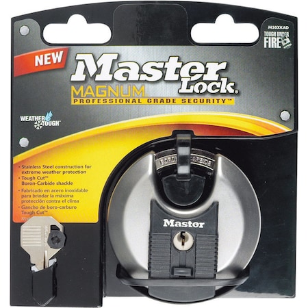 Master Lock Master Lock 3-3/32 in. H X 1-13/64 in. W X 3-1/8 in. L Steel Ball Bearing Locking Shrouded Padlock M50XKADCCSEN